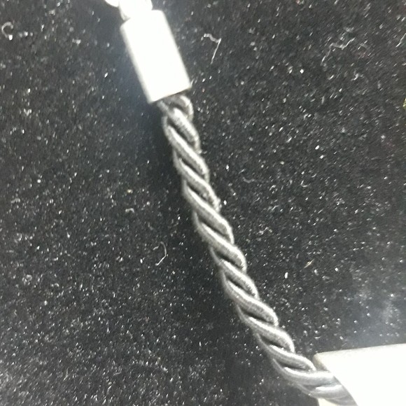 Vintage Lia Sophia Simulated Abalone Shell Pendant Corded Necklace Approx. 22" L - Picture 5 of 7